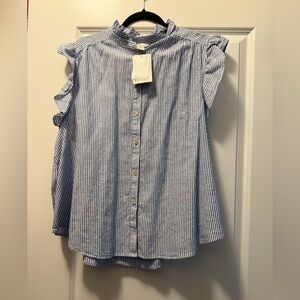 Blue Striped Women's Top